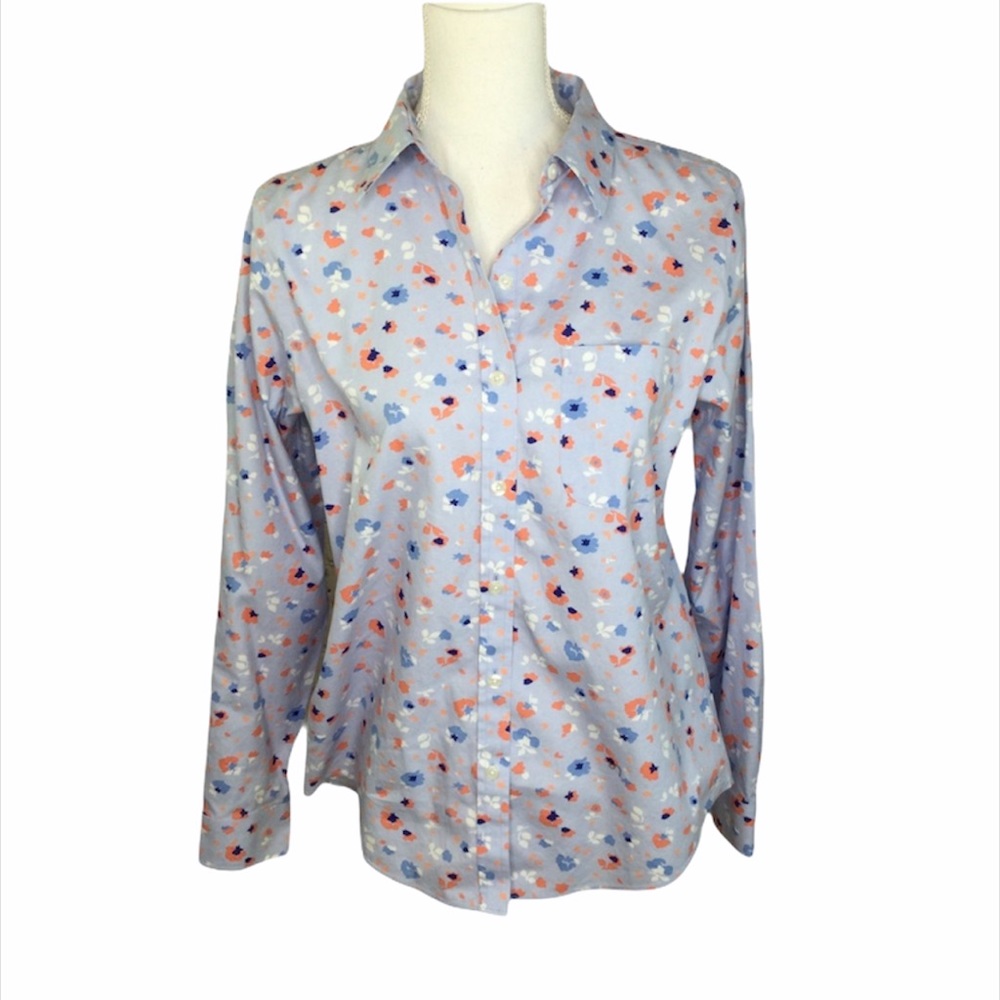L.L Bean Floral Button Down Shirt